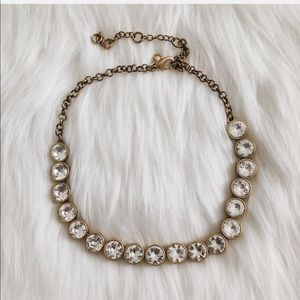 J. Crew Gold-Tone Crystal Station Necklace